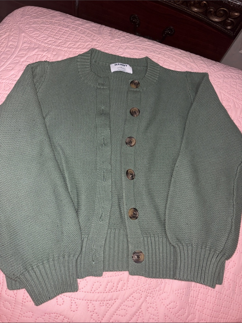 Old Navy Olive Green Button Cardigan Sweater